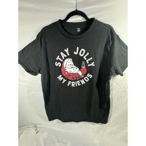 Holiday Time Men's Stay Jolly Saint Nick Graphic Tee Size XL 46-48